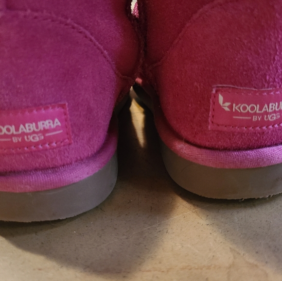 Koolaburra by UGG Pinke suede leather winter boots youth girls size 4 - Picture 9 of 12